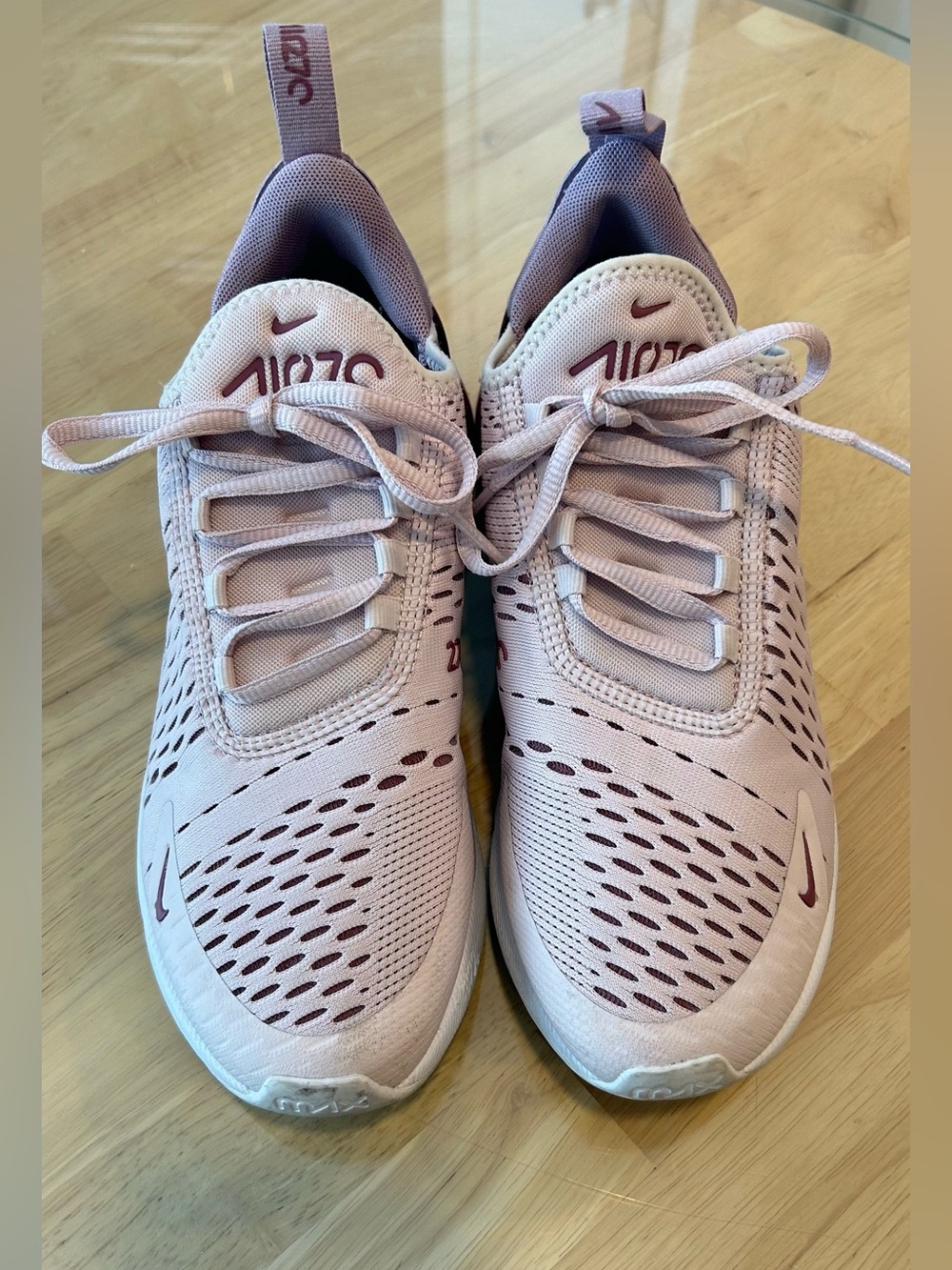 Nike Women's Light Pink and Plum Air Max 270 Sneakers - Picture 7 of 7